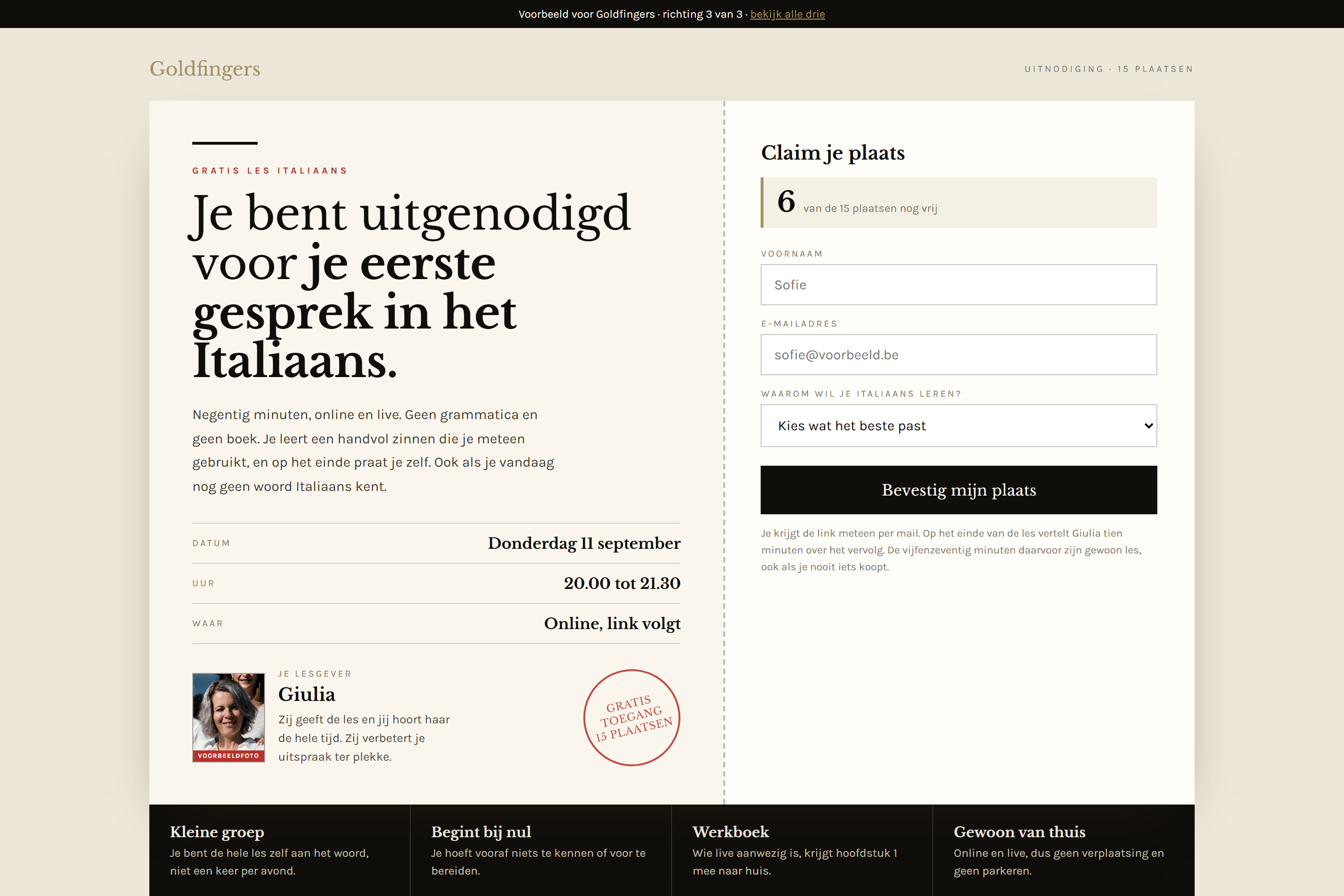 Voorbeeld richting 3